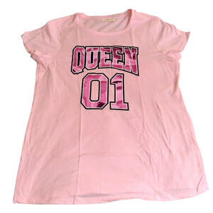 NWOT Bobbie Brooks  Pink T Shirt Queen 01